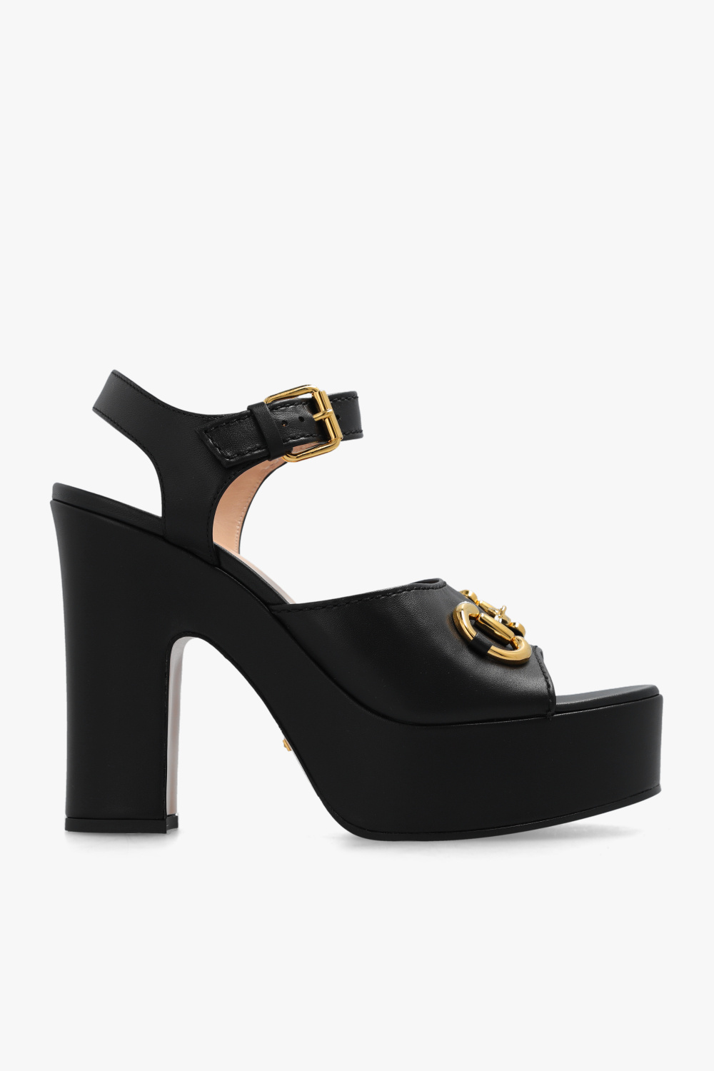 Gucci marmont leather platform sandals hot sale